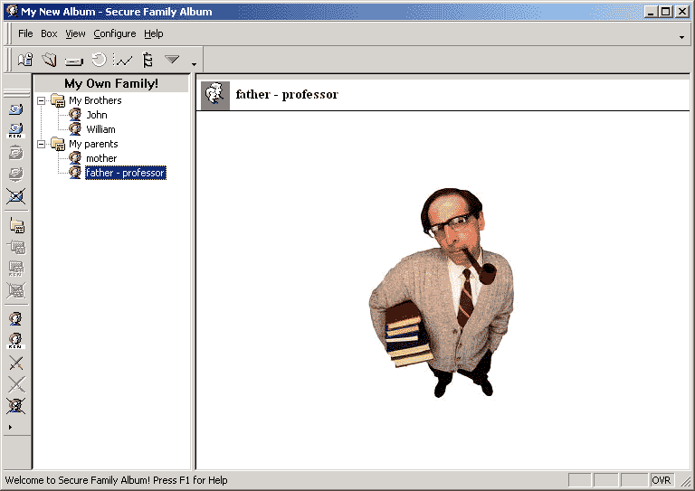 Screenshot of Secure Family Album